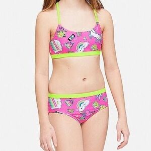 Girls Justice Reversible Bikini Swimsuit Size 14 NEW NWT